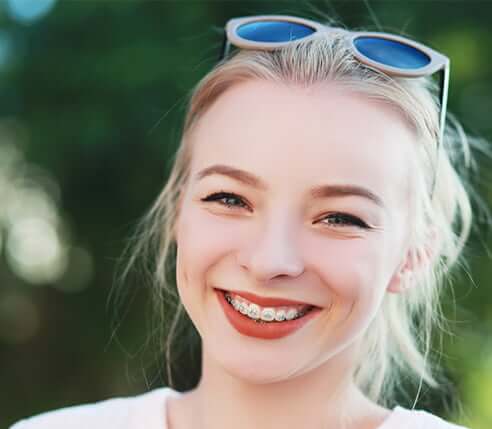 young lady smiling