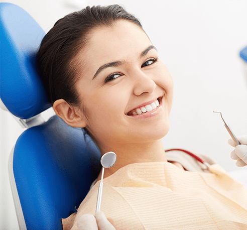 woman at the dentist