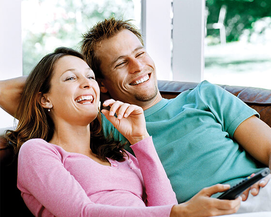 couple watching tv