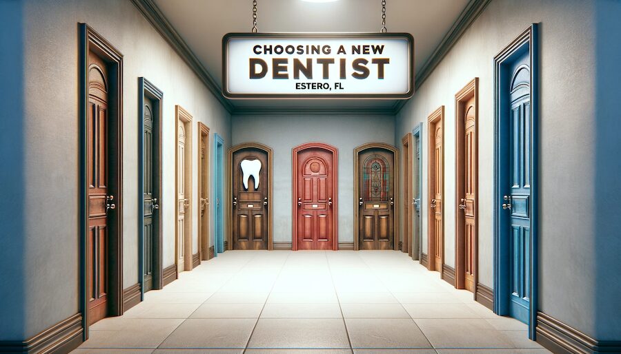 choosing a new dentist in Estero, FL, room with multiple doors
